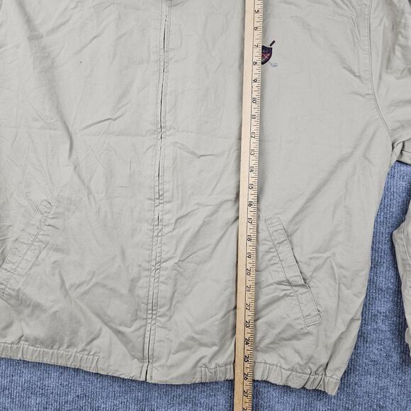Polo Ralph Lauren Jacket Mens XXL Harrington Crest Shield Embroidered Golf Tan - Picture 5 of 8